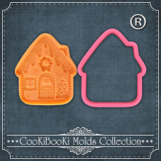 Силиконов калъп с резец - Коледна къща