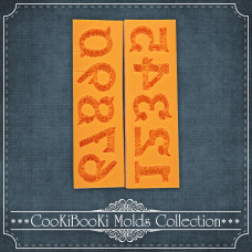 Силиконов калъп - декорирани цифри за лолипоп