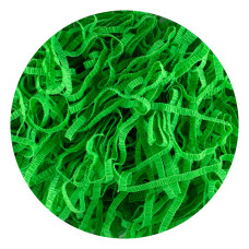 Шредирана на ленти креп хартия - зелена